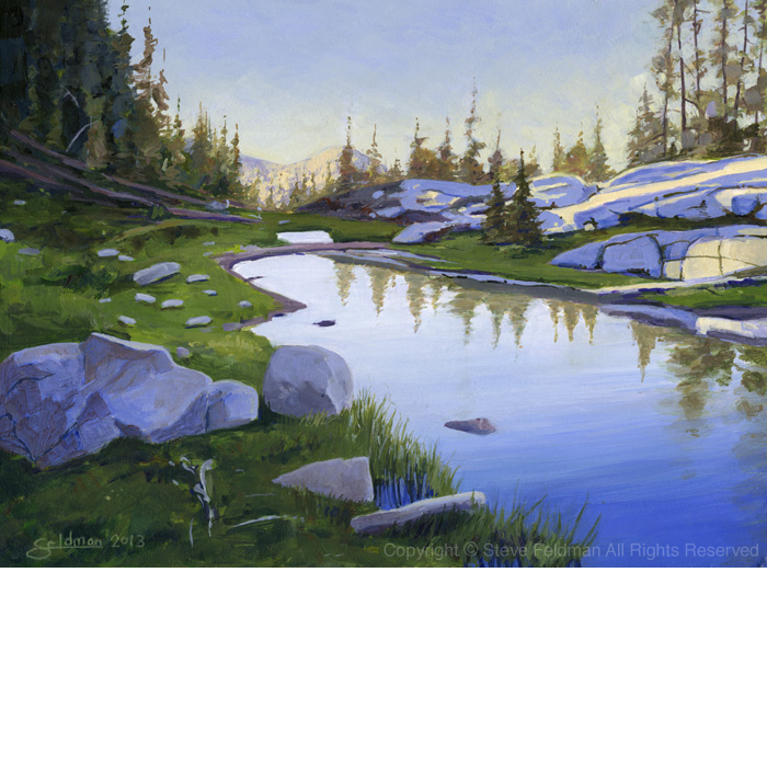 Evening at Tombstone Lake landscape painting