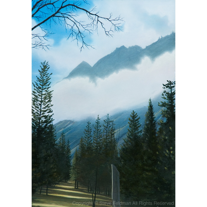 Roads End Sequoia landscape painting