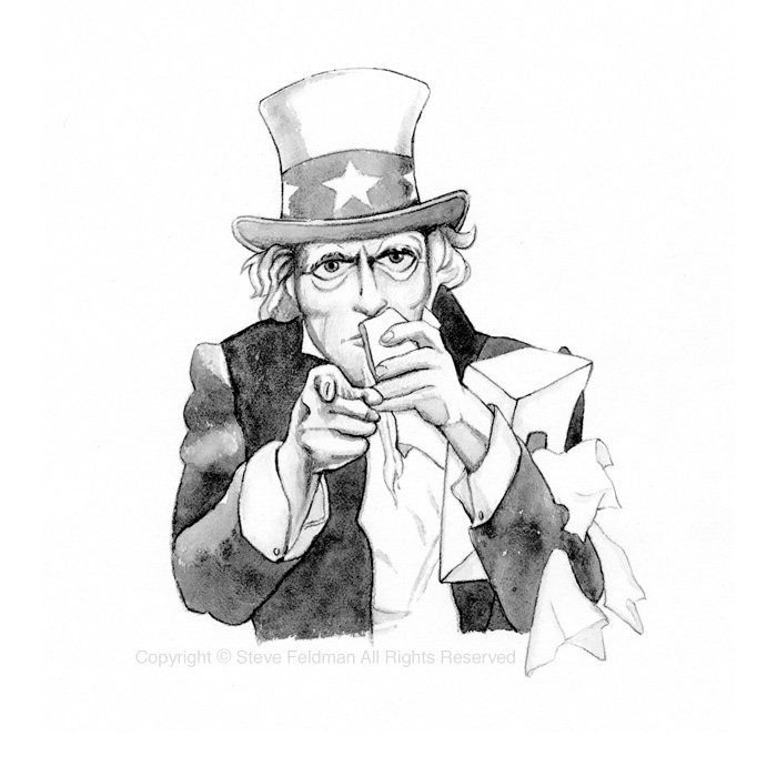 Fall Allergies Uncle Sam cartoon