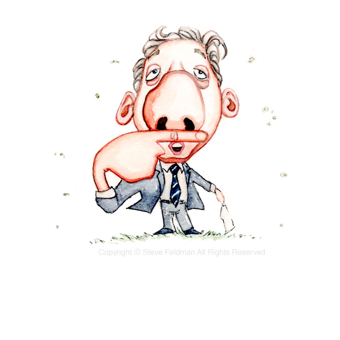 Man with Allergies cartoon