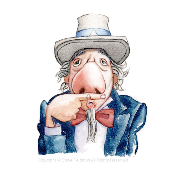 Uncle Sam About to Sneeze cartoon