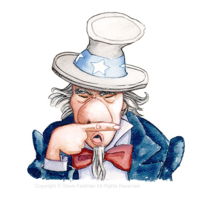 Uncle Sam Sneezing