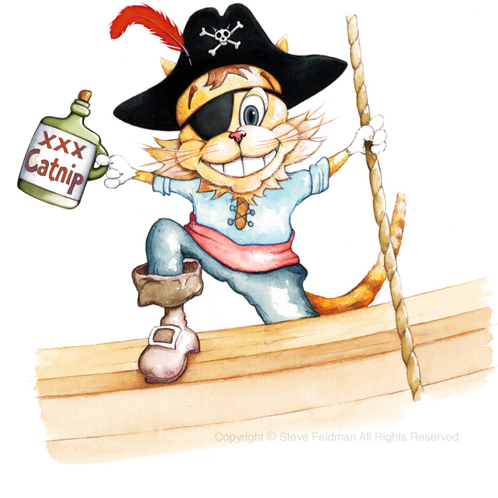 Catnip Pirate cartoon