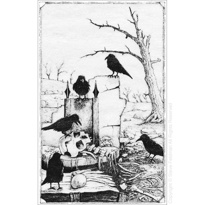 Crows Decay and Death drawing