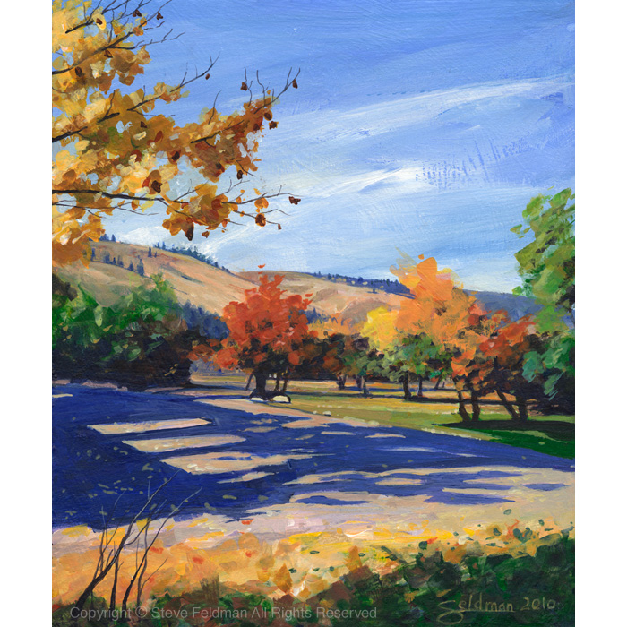 Fall Day in La Grande landscape painting