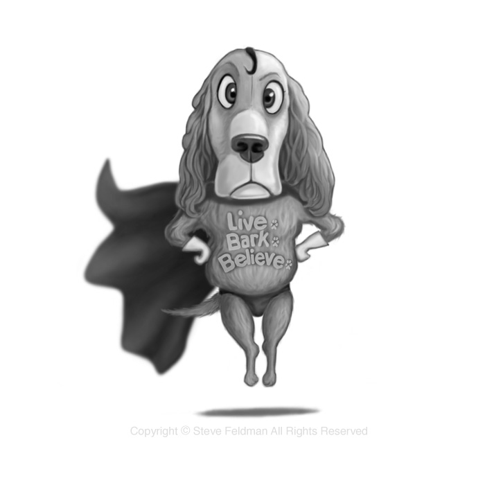 Dog Superhero cartoon